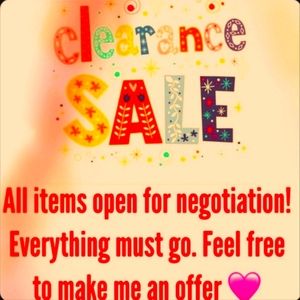 All items must go! I'm accepting ALL reasonable offers!
